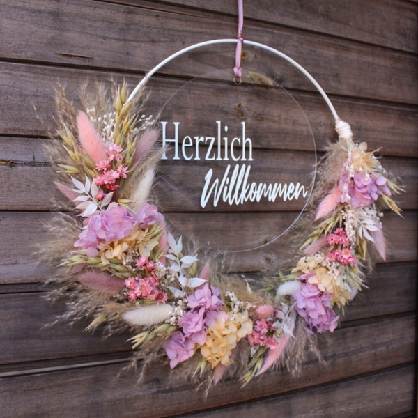 Trockenblumenkranz "Bunt"