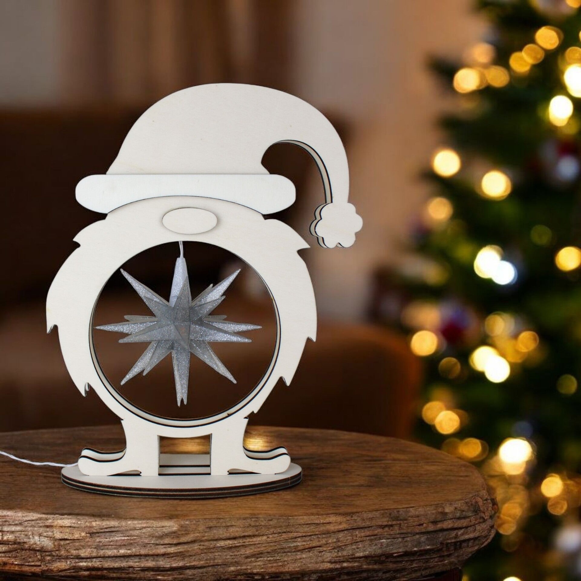 Gnom-Sternehalter aus Holz