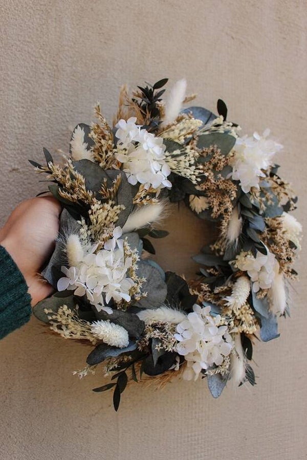 Eukalyptuskranz Hortensie