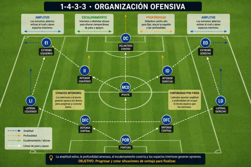 Organizacion ofensiva 1-4-3-3