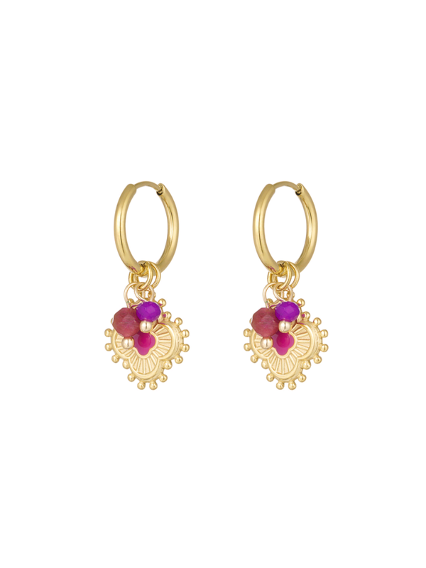 OORBELLEN KLAVERTJES - FUCHSIA