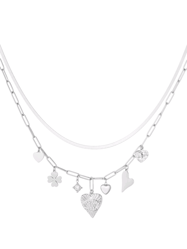 BEDELKETTING LUCKY NUMBER - ZILVER