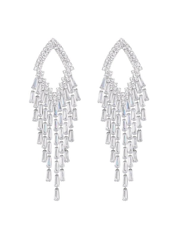 OORBELLEN SPARKLY - ZILVER