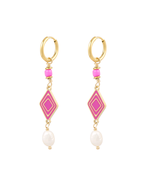 OORBELLEN COLORFUL MIRACLE - ROZE