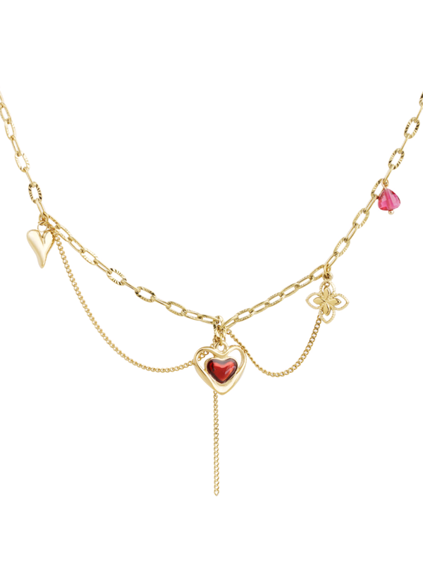 KETTING PULSE OF LOVE - GOUD/ROOD