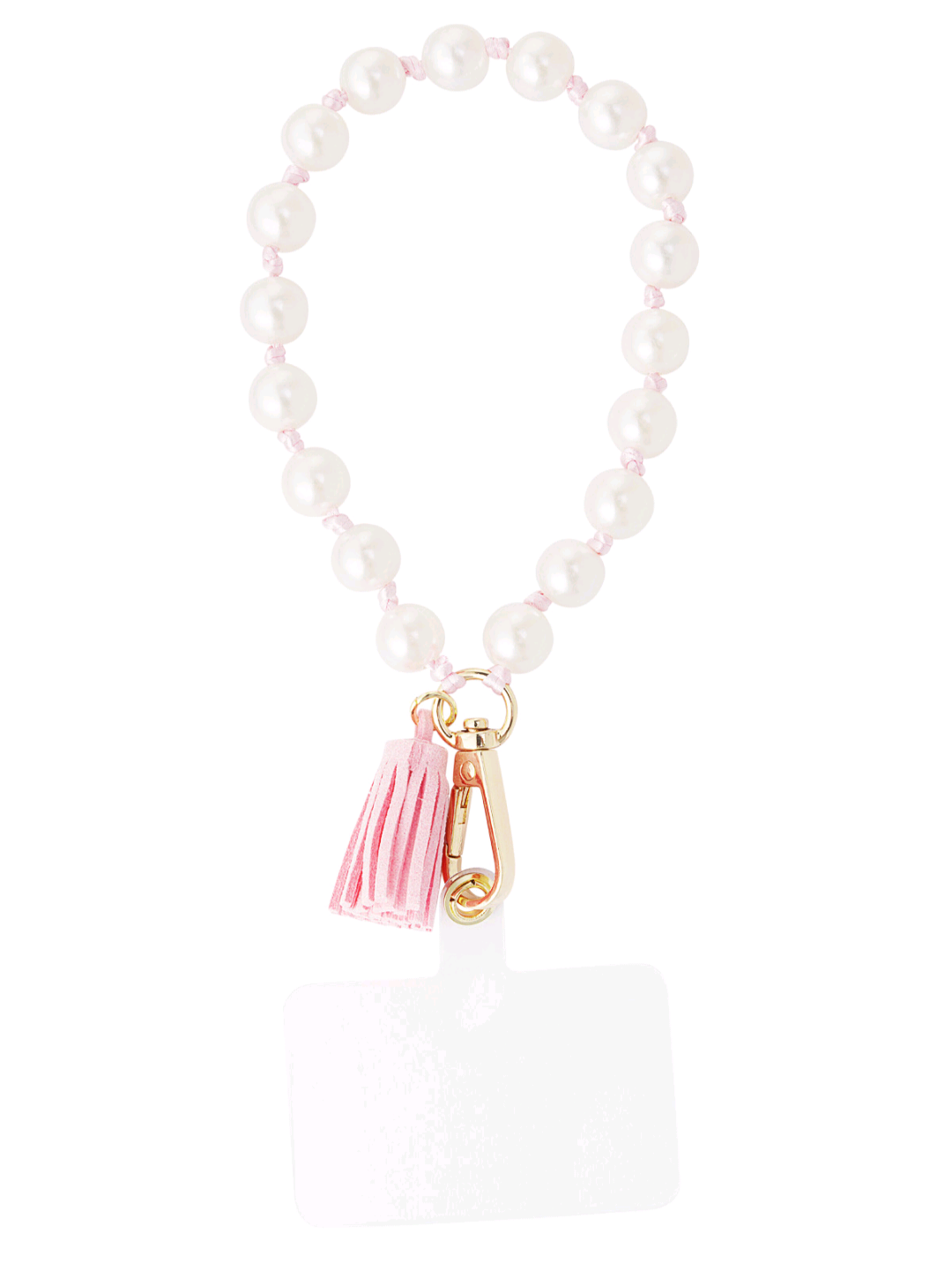 TELEFOONKOORD GIRLY PEARL - WIT/ROZE