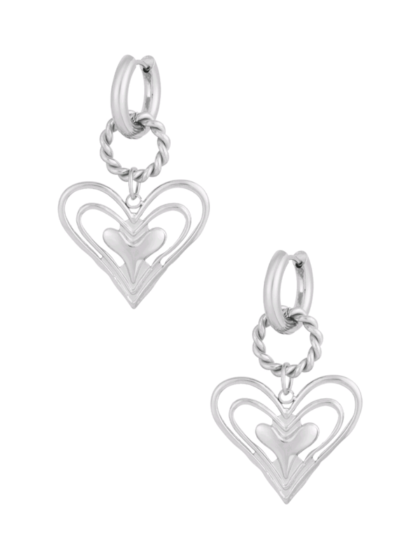 OORBELLEN WHAT'S LOVE - ZILVER