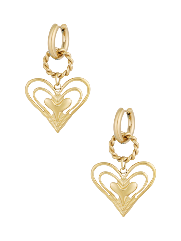 OORBELLEN WHAT'S LOVE - GOUD