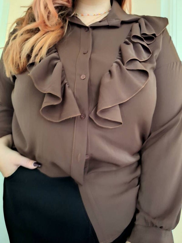 BLOUSE RUFFLE - BRUIN