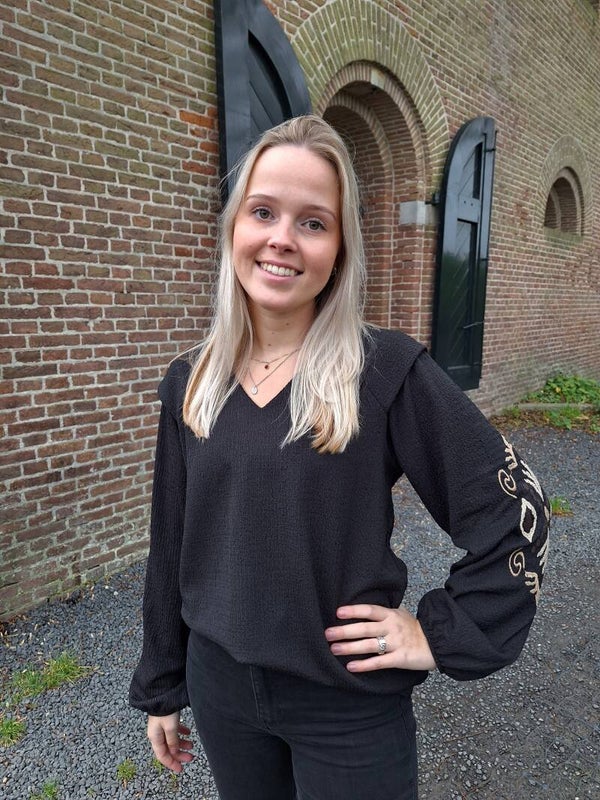 BLOUSE WESTERN - ZWART