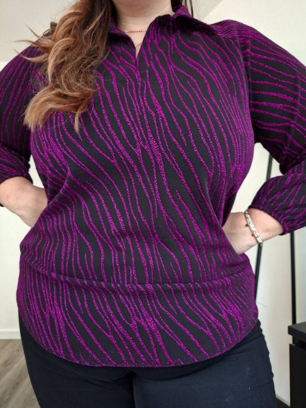 SHIRT ZEBRA - FUCHSIA