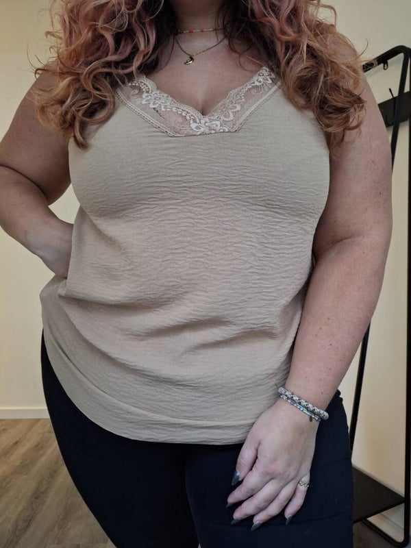 LACE TOP SMALL - BEIGE