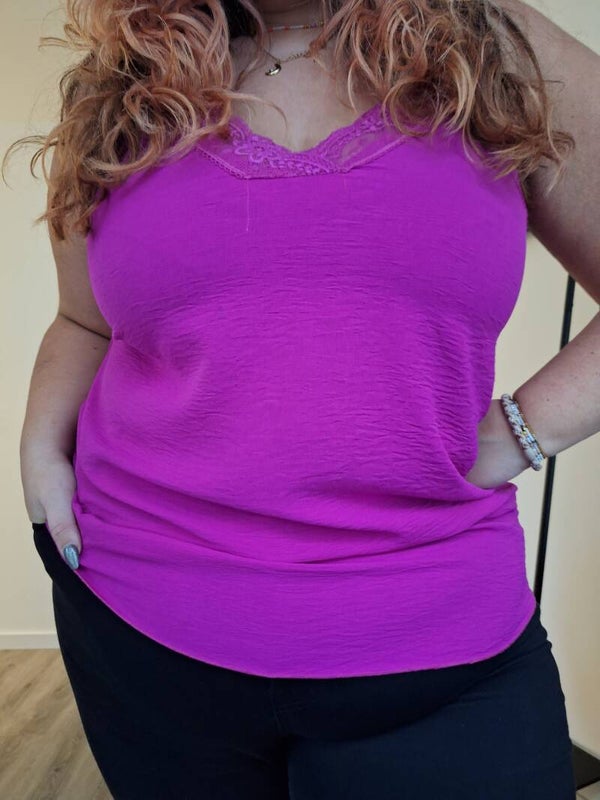 LACE TOP SMALL - FUCHSIA