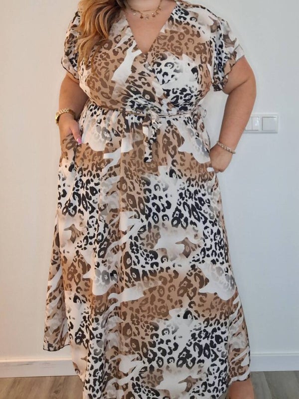 JURK PANTER SPOTS - ZWART/BRUIN