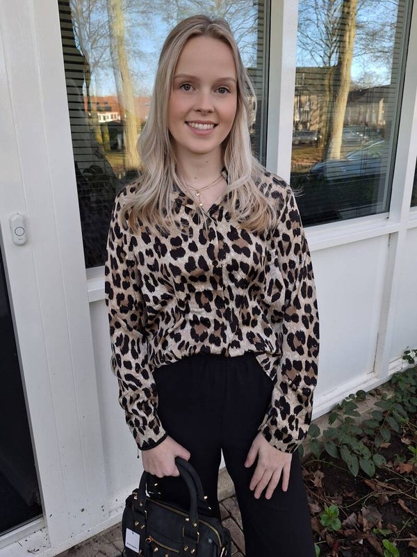 PANTER BLOUSE MET STRASS