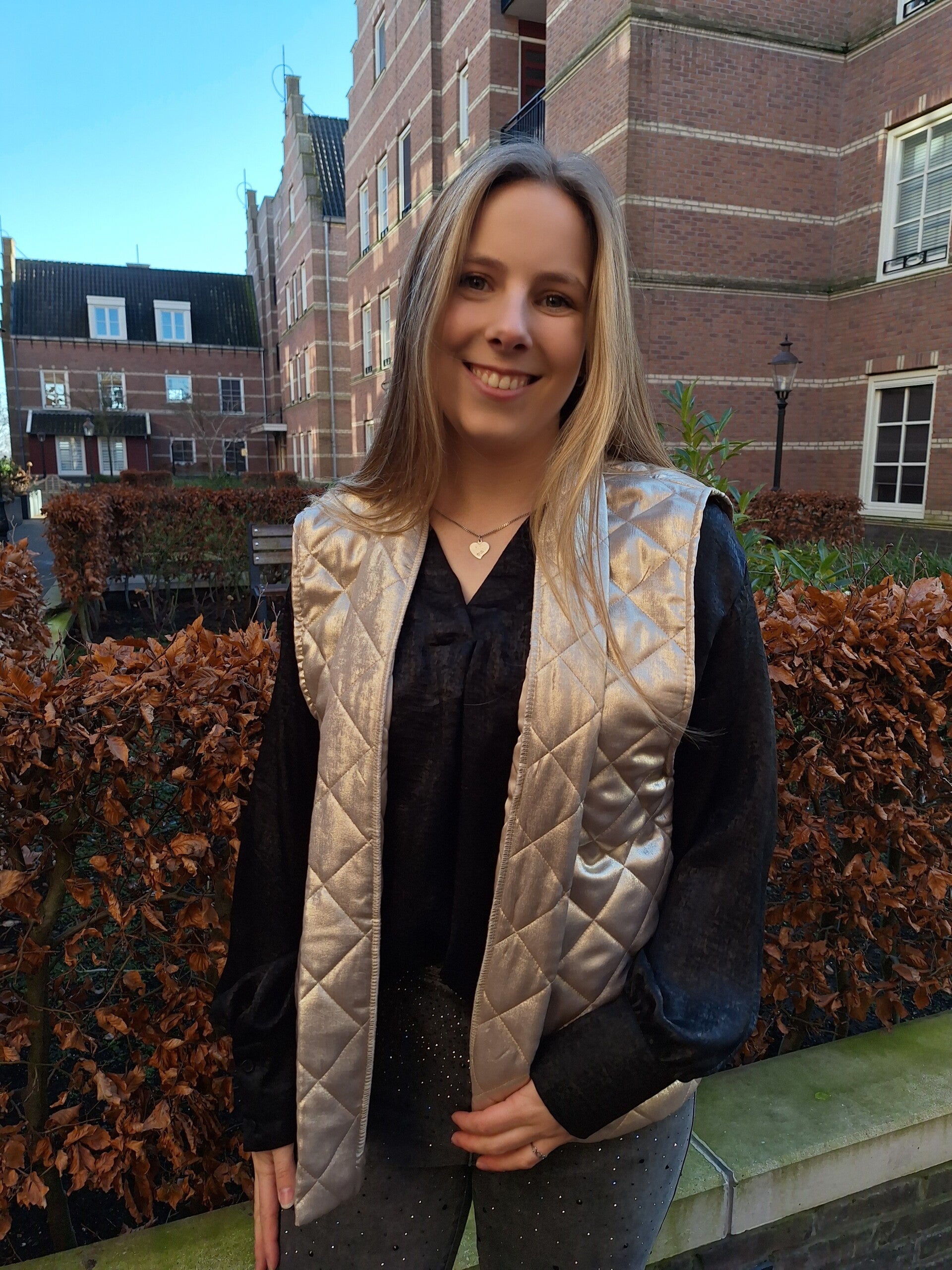 GILET METALLIC - GOUD