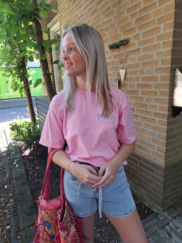 T-SHIRT PARIS ATELIER - ROZE