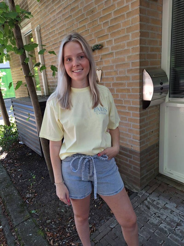 T-SHIRT PARIS ATELIER - GEEL