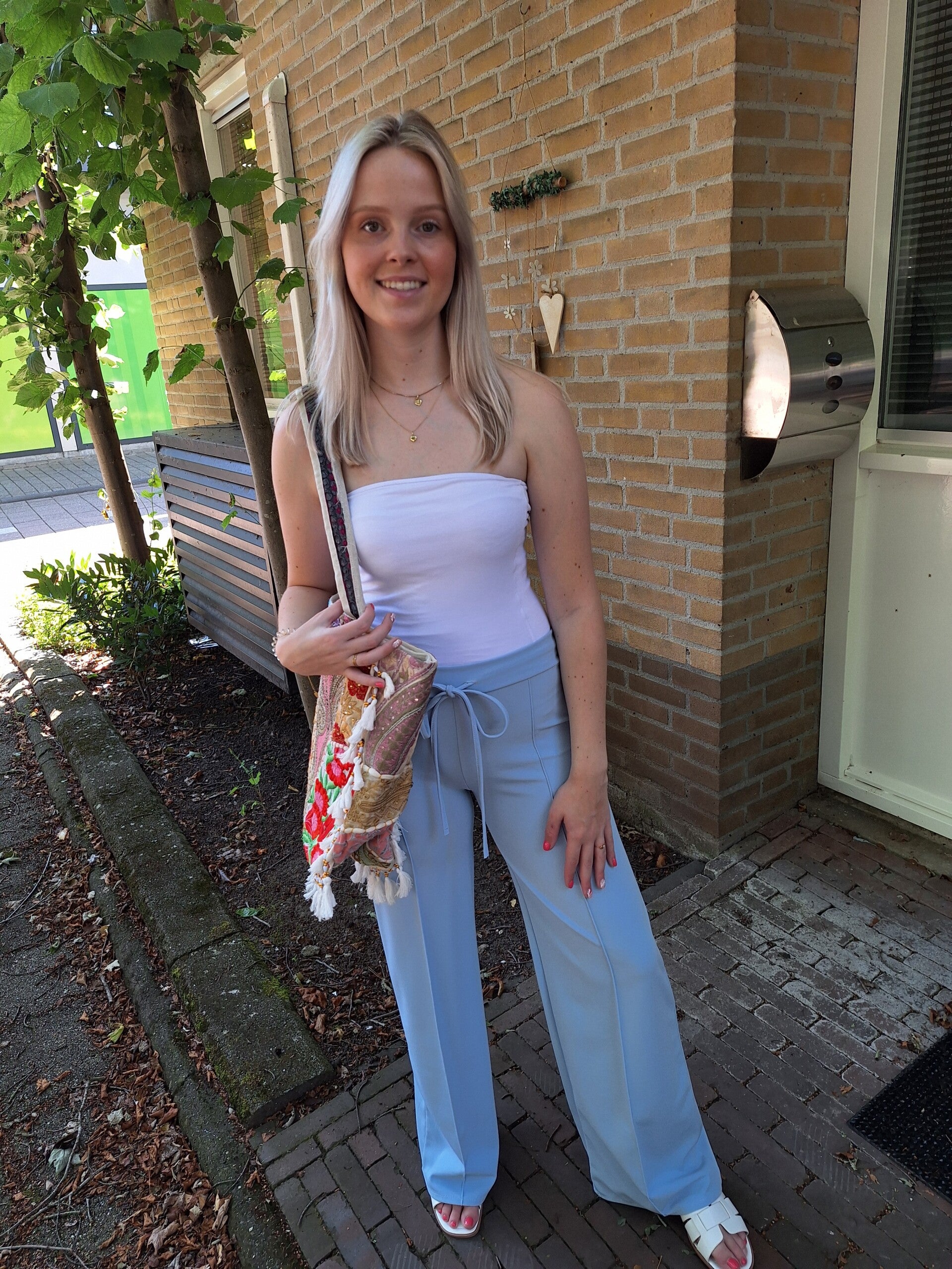 COMFY BROEK ZAIRA - LICHTBLAUW