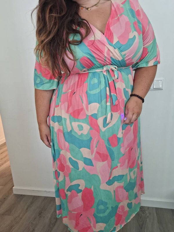 JURK RETRO - TURQUOISE/ROZE