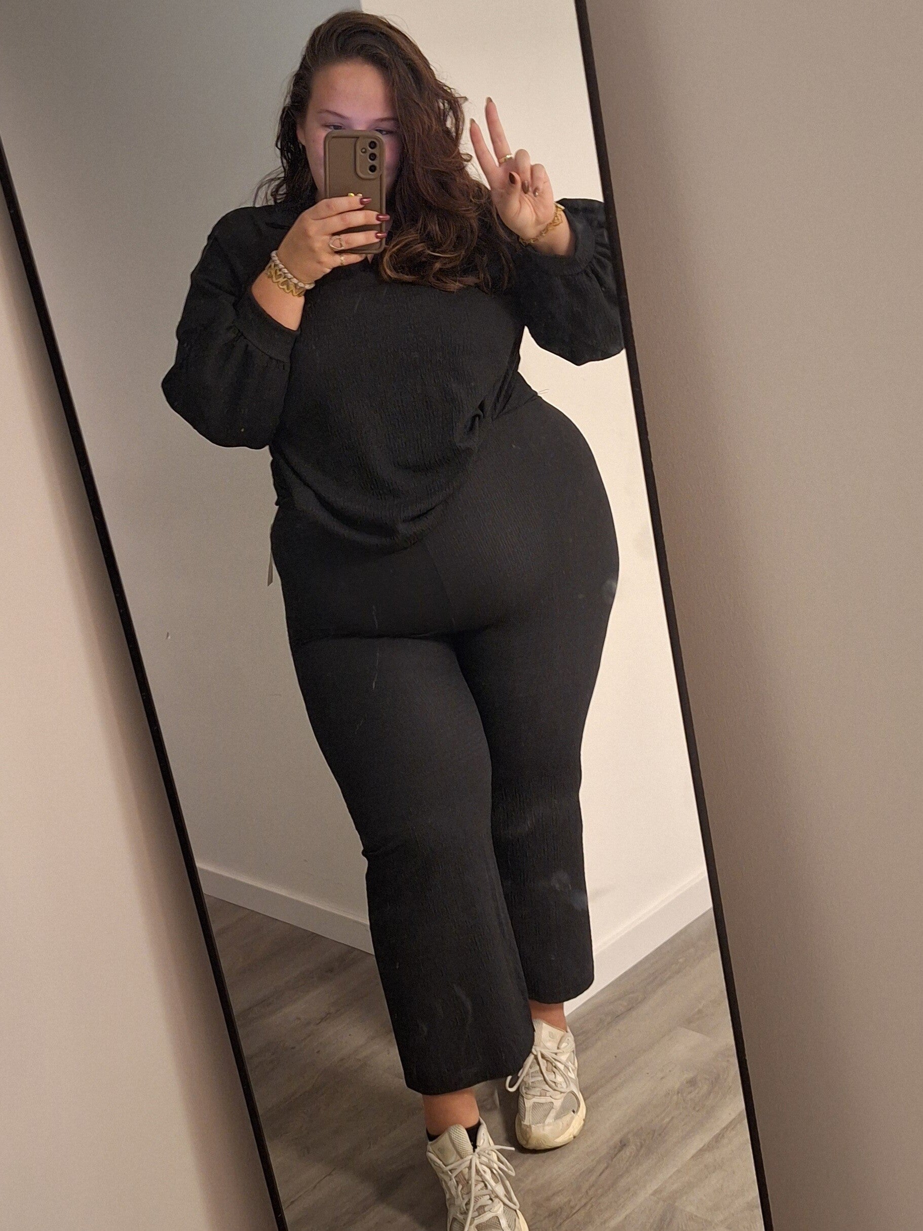 TWEEDELIG PAK MOUSSELINE - ZWART