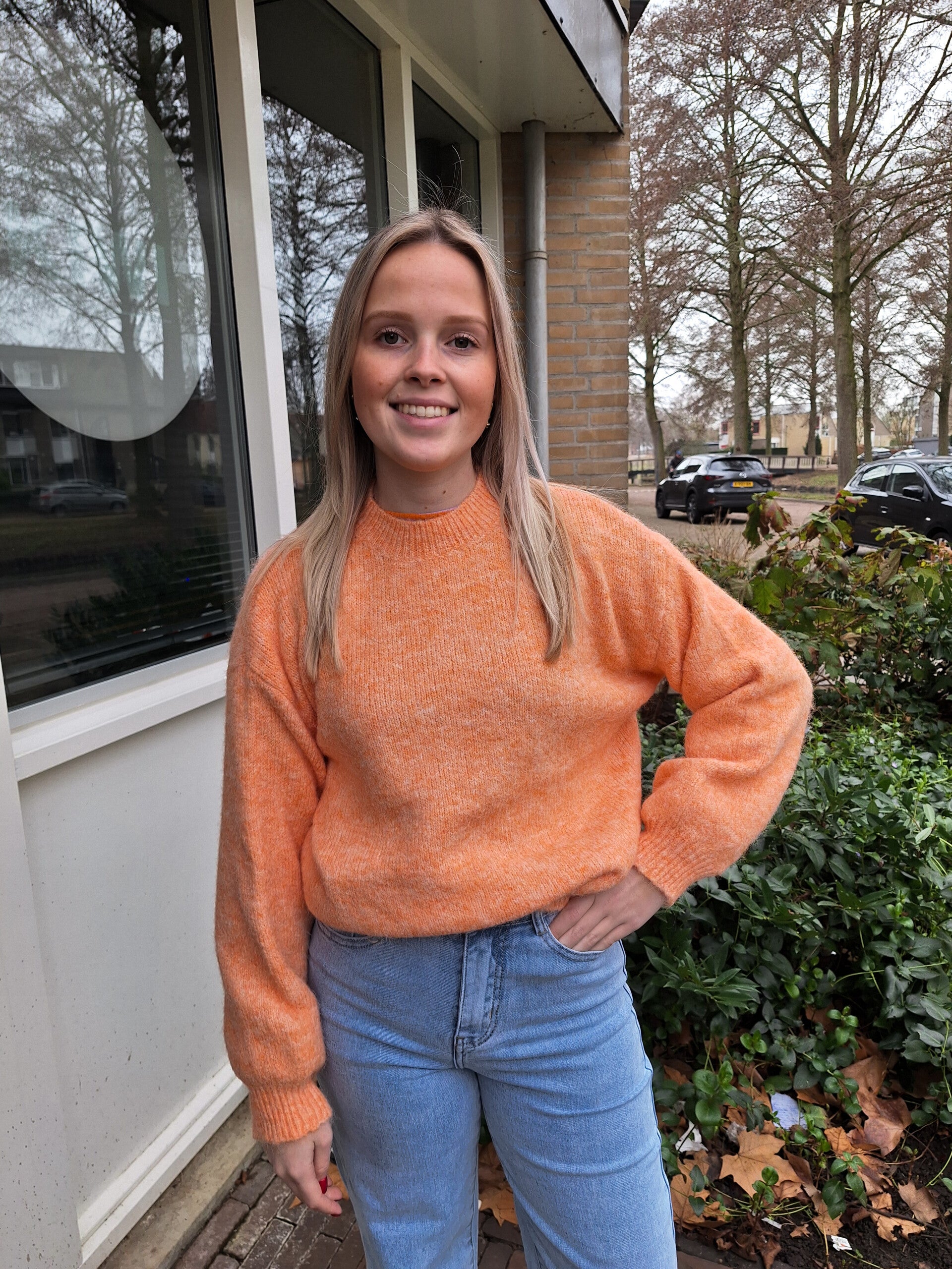 AZZURRO KNITTED SWEATER - PEACH