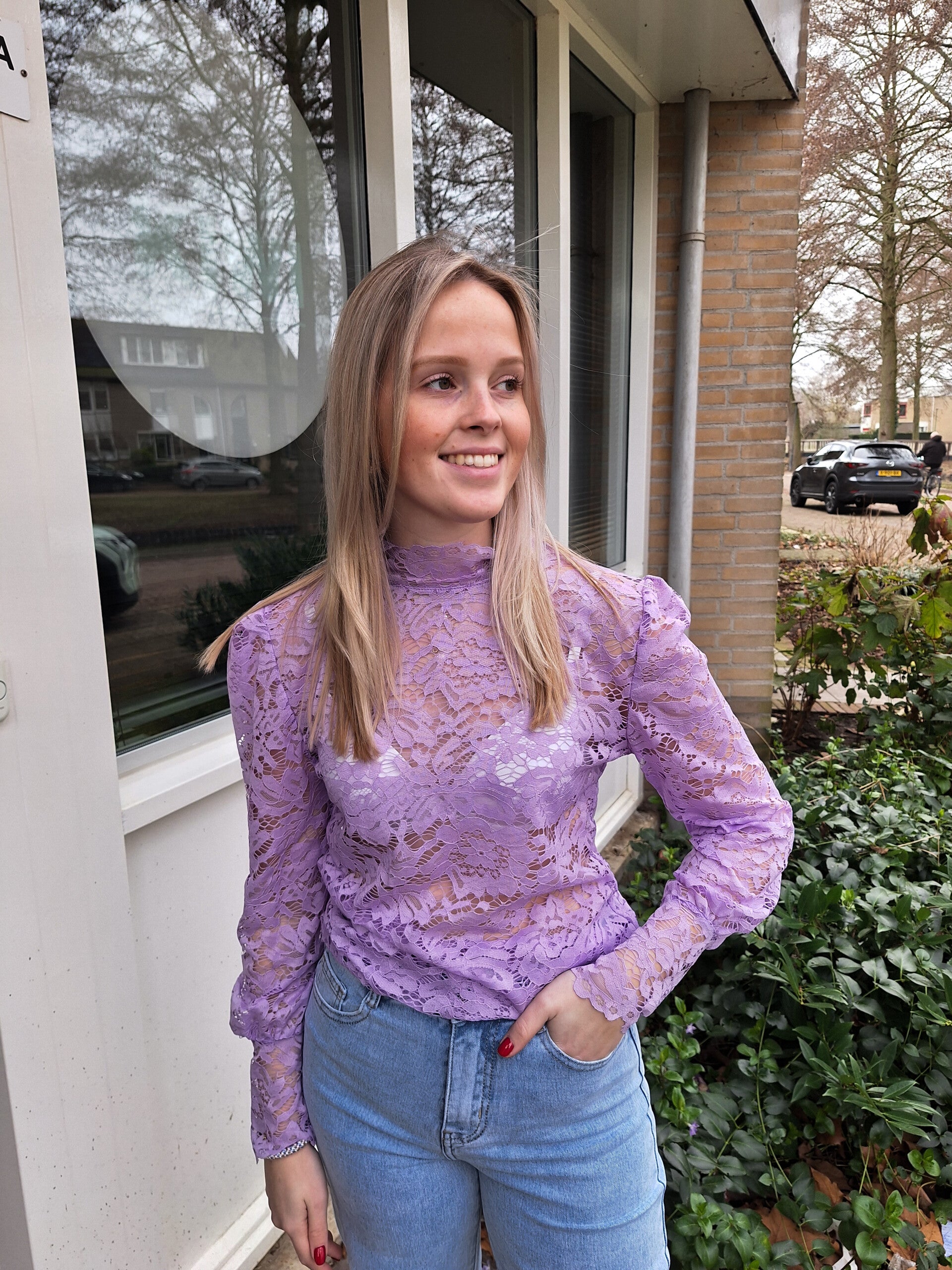 AZZURRO LACE LONGSLEEVE - LILA