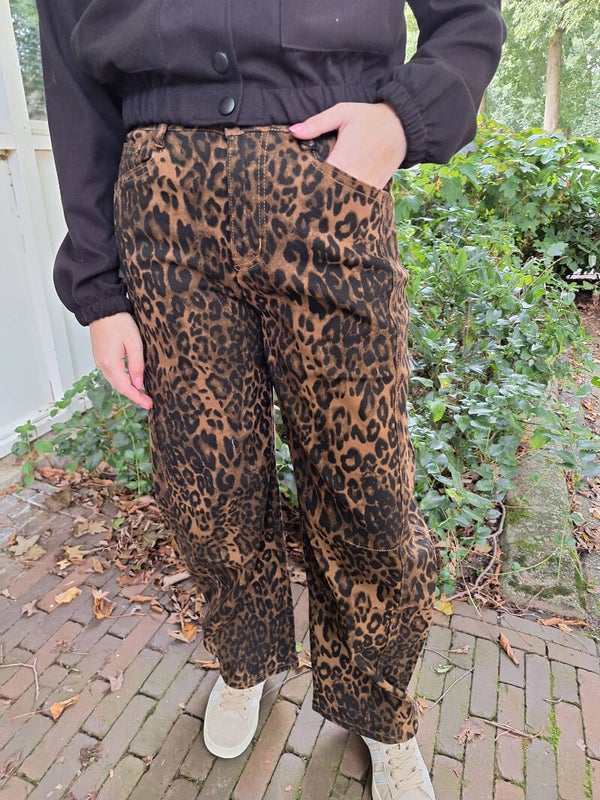 GEMMA RICCERI BARREL/BALLOON JEANS - PANTERPRINT