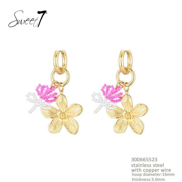 OORBELLEN FLOWERS - GOUD