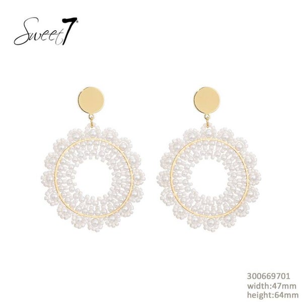 OORBELLEN 300669701 - GOUD/WIT