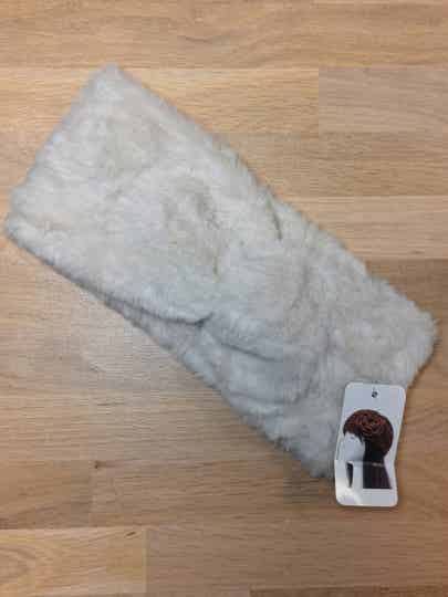 HOOFDBAND FAUX FUR - ECRU