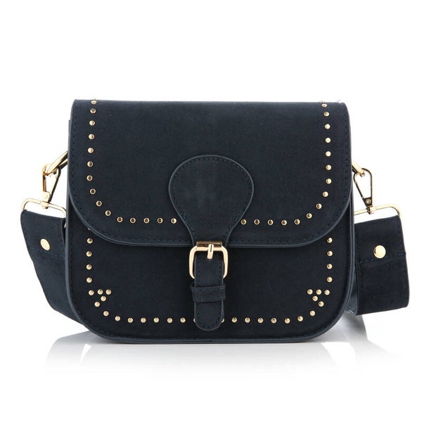 SUEDINE TAS MET STUDS - NAVY
