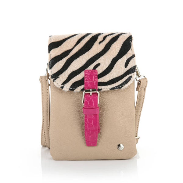 TELEFOONTASJE ZEBRA - BEIGE