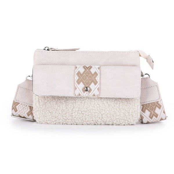 BOHO TASJE MET TEDDY - ECRU