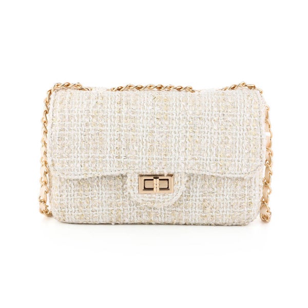 TWEED TASJE CLAIRE - BEIGE