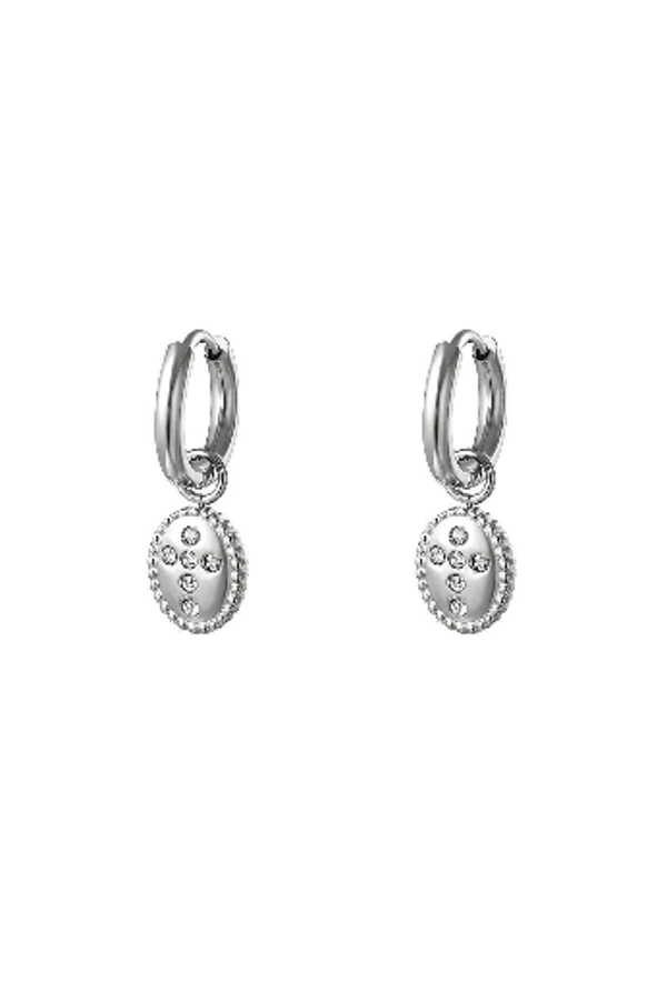 OORBELLEN DIAMOND CROSS