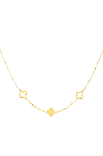 KETTING KLAVERTJES - GOUD