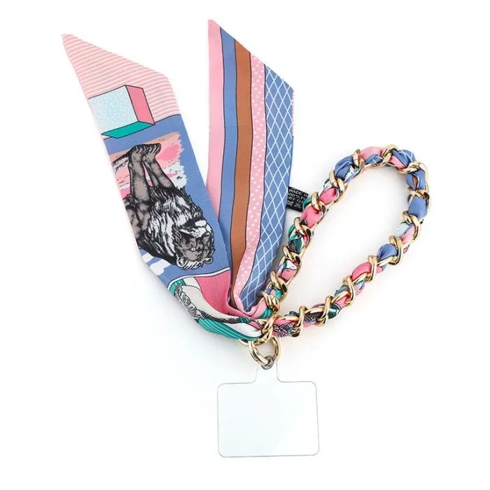 TELEFOONKOORD JE18815 - LICHTBLAUW/GOUD