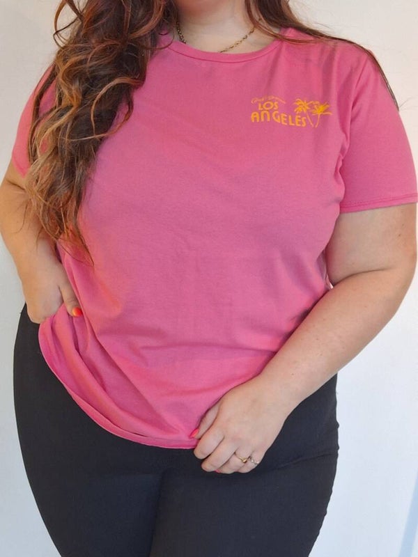 T-SHIRT LOS ANGELES - ROZE
