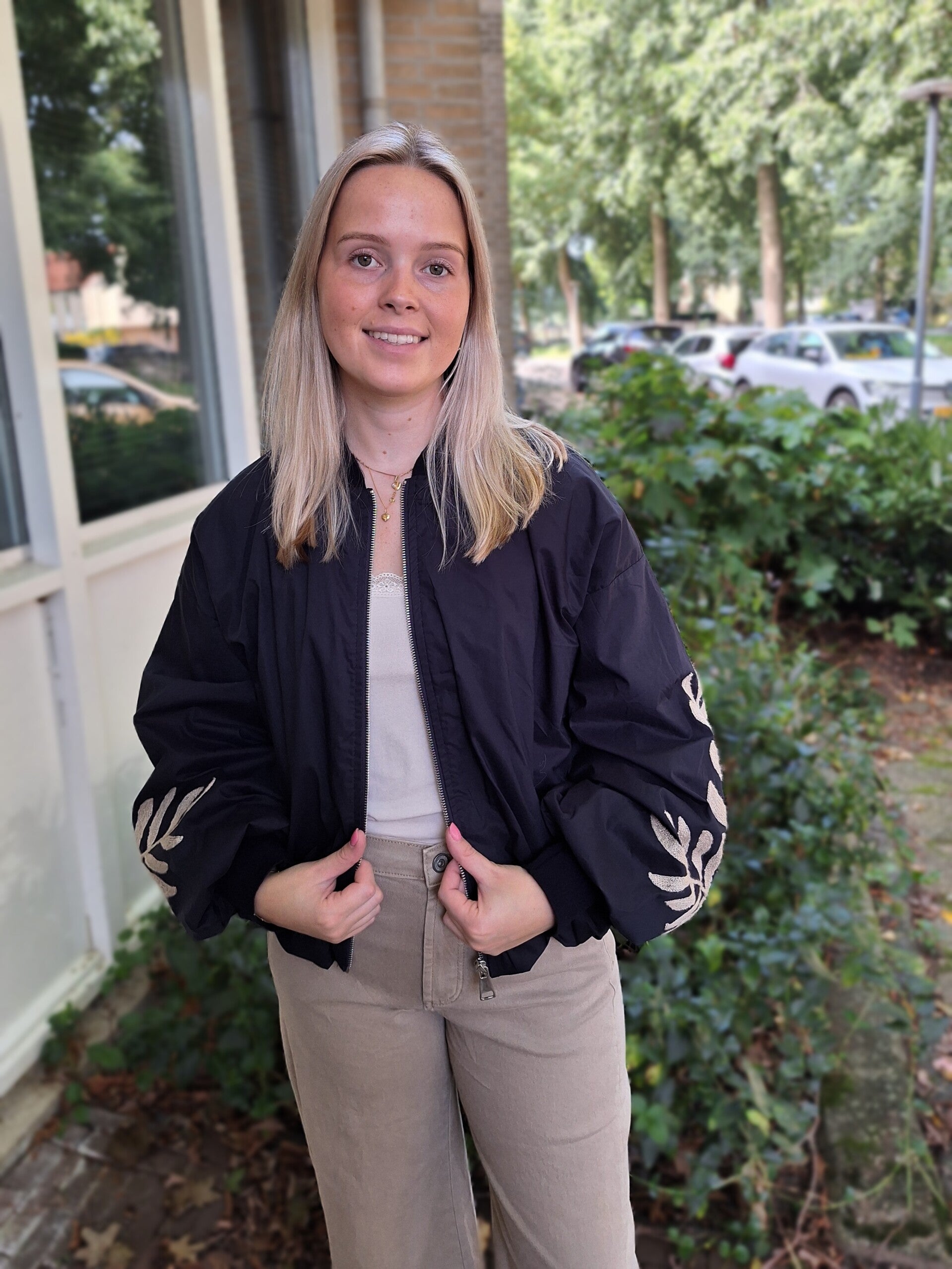 BOMBERJACK MET BORDUURSELS - NAVY