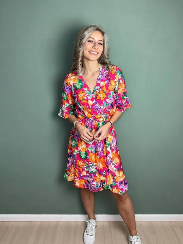 JURK FLOWERPARTY - FUCHSIA