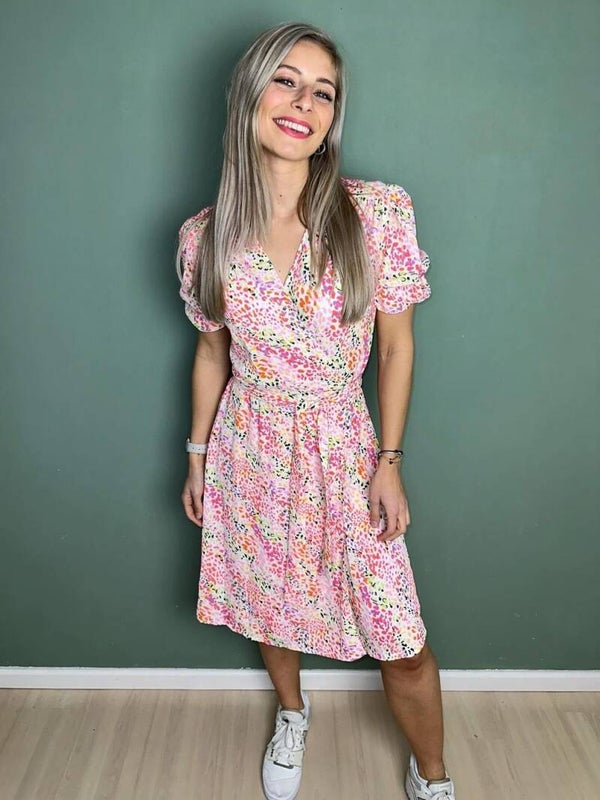 JURKJE GEPRINT MULTI COLOUR - ROZE