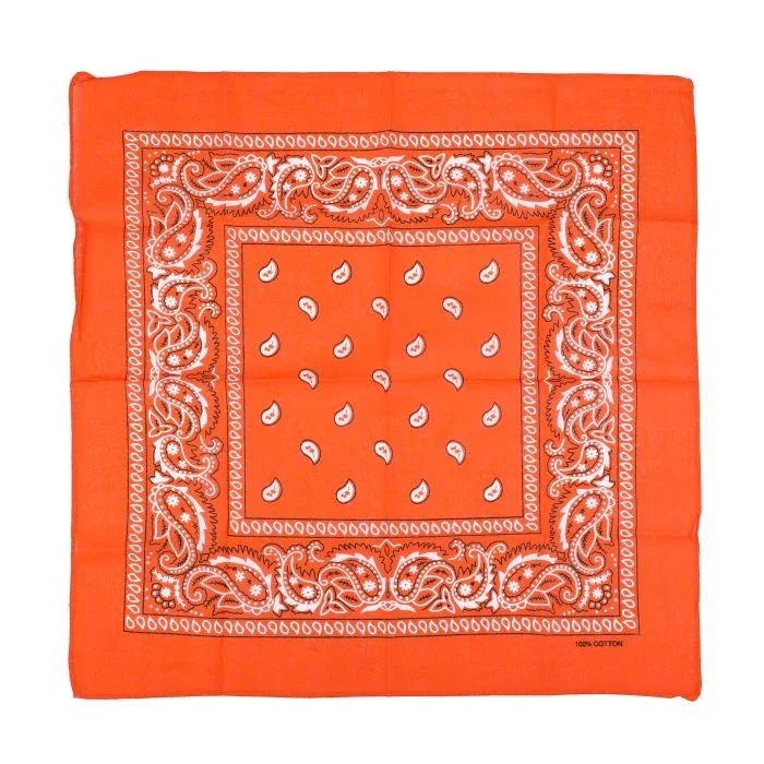 BANDANA SJAALTJE - ORANJE/WIT