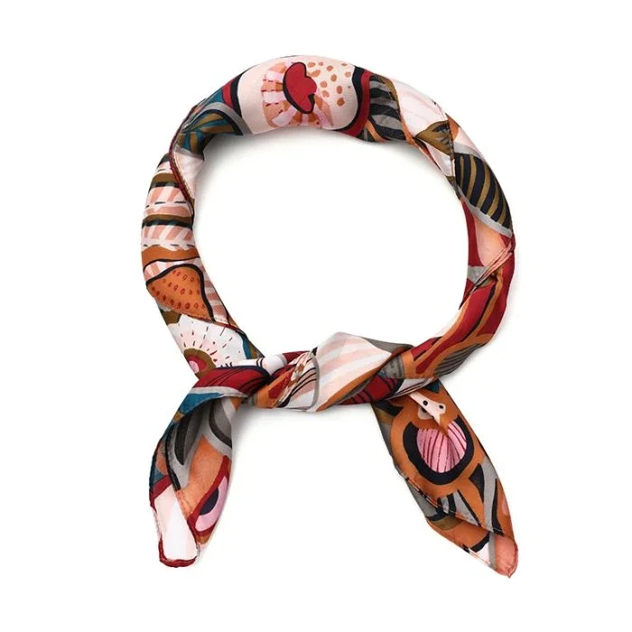 SATIJNLOOK SJAALTJE - ORANJE MULTI
