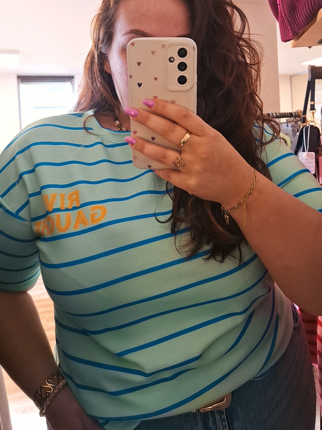 T-SHIRT RIVE GAUCHE - MINTGROEN