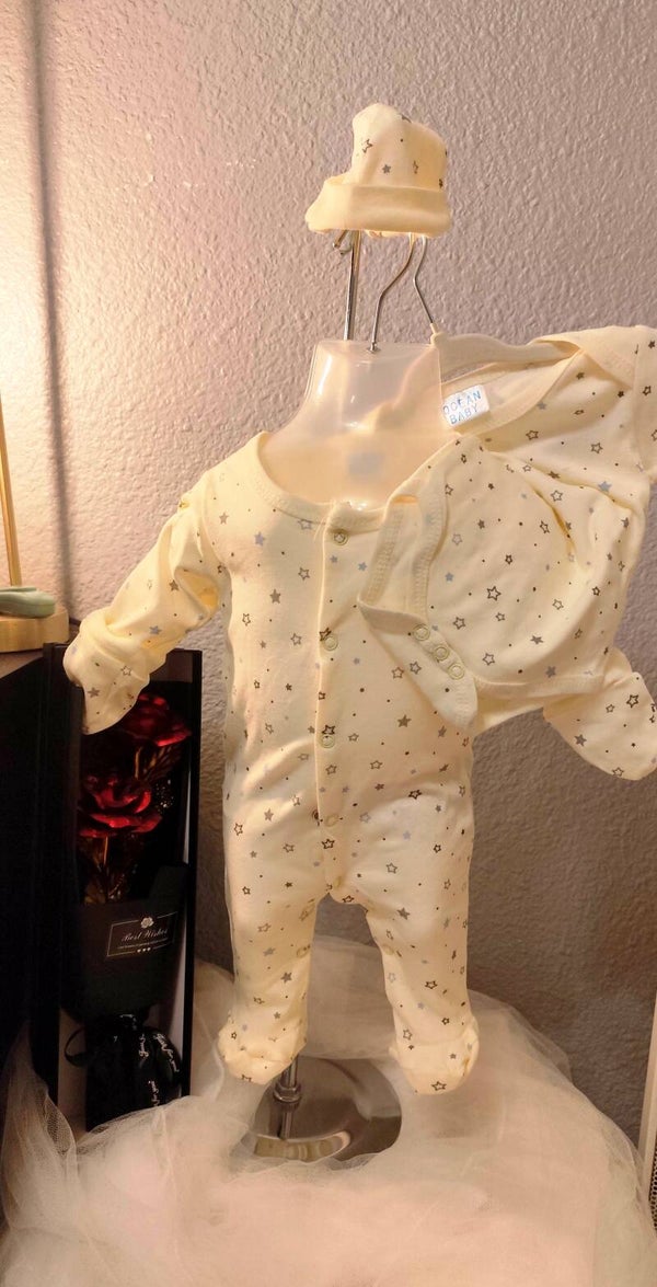 Ensemble 4 pièces étoiles jaunes