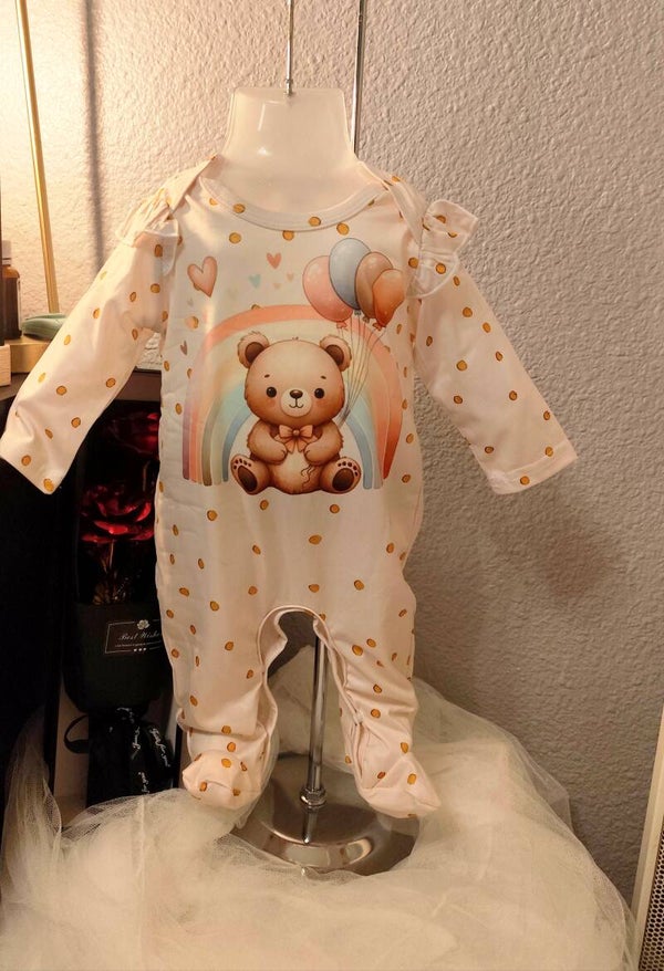 Pyjama bébé ourson arc en ciel