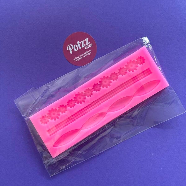 Siliconen malletje decoratie rand trio