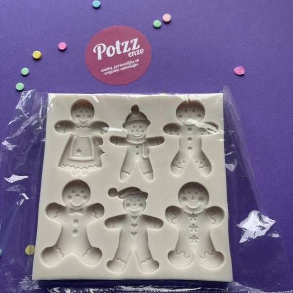 Silliconen malletje gingerbread mannetje