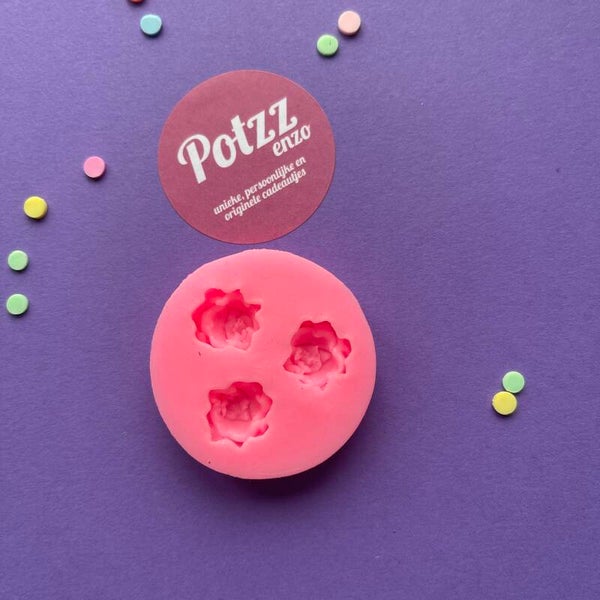 Silliconen malletje bloemen combi